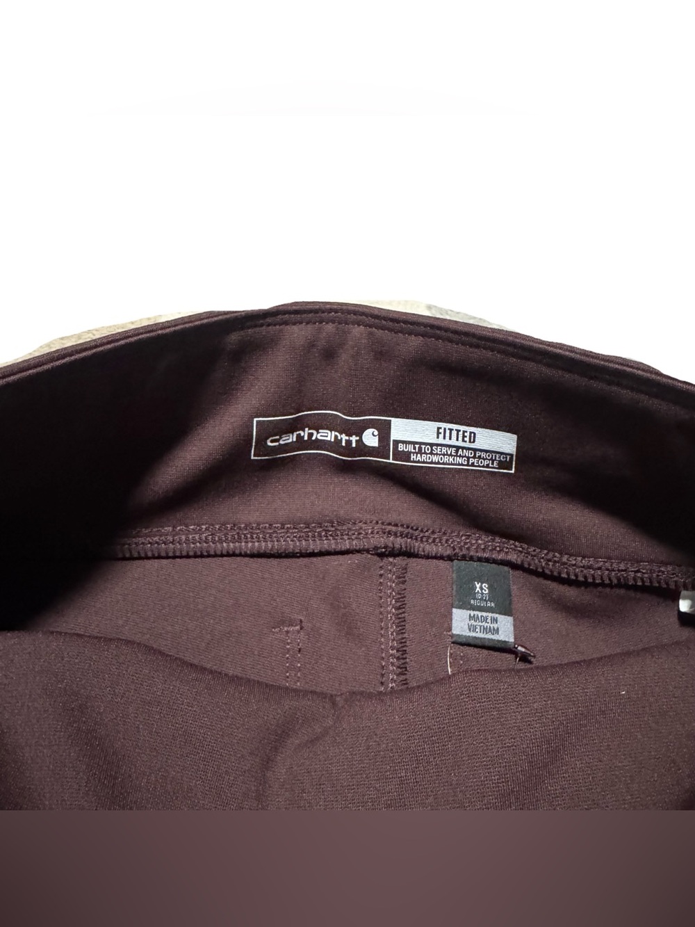 Carhartt Force Midweight Leggings Women's XS Maroon Stretch Utility Pant NWT - Picture 8 of 9